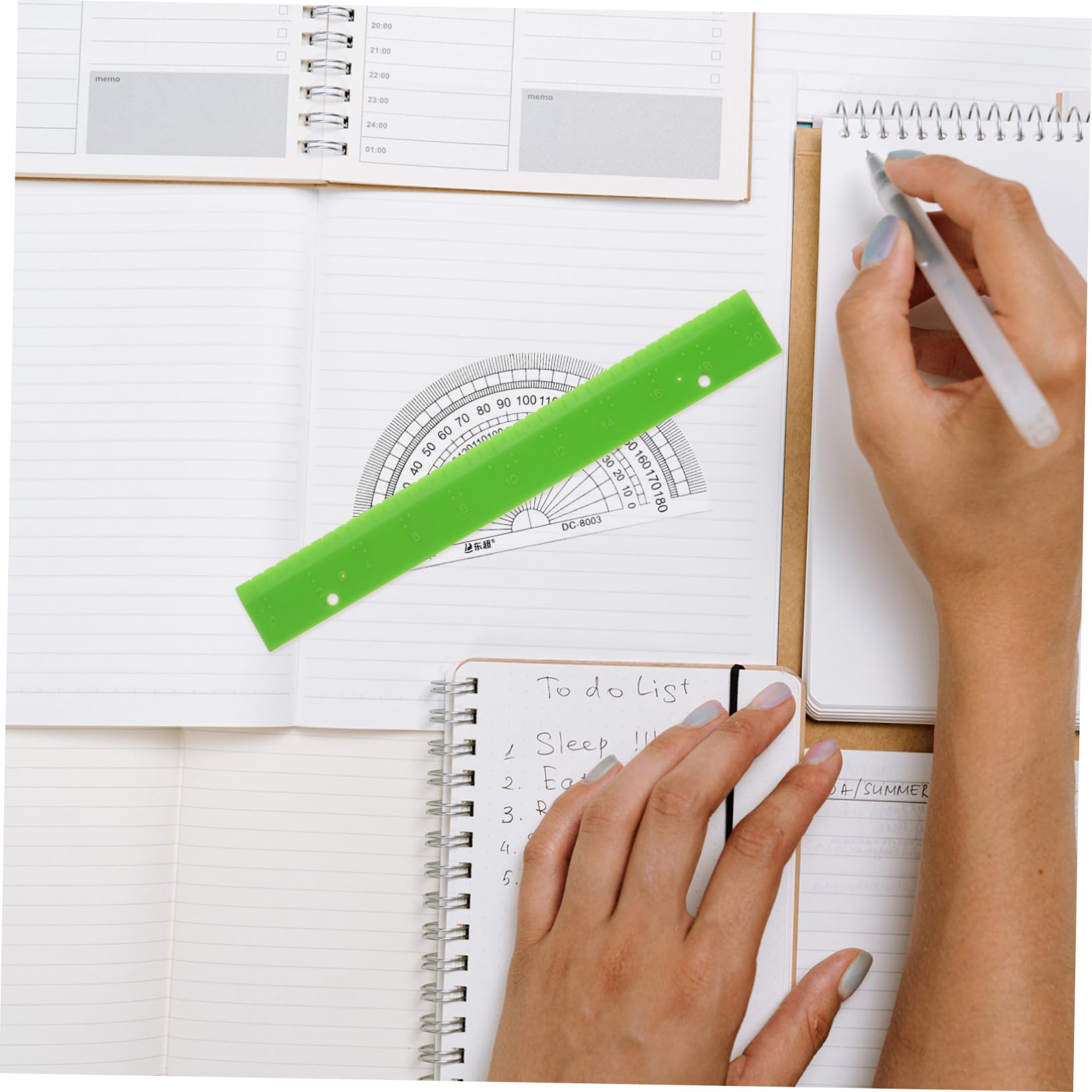ERINGOGO 3 Pezzi Righello Braille Tattile per Apprendimento Strumento Didattico per Non Vedenti Accessorio Pratico e Resistente per Uso Scolastico