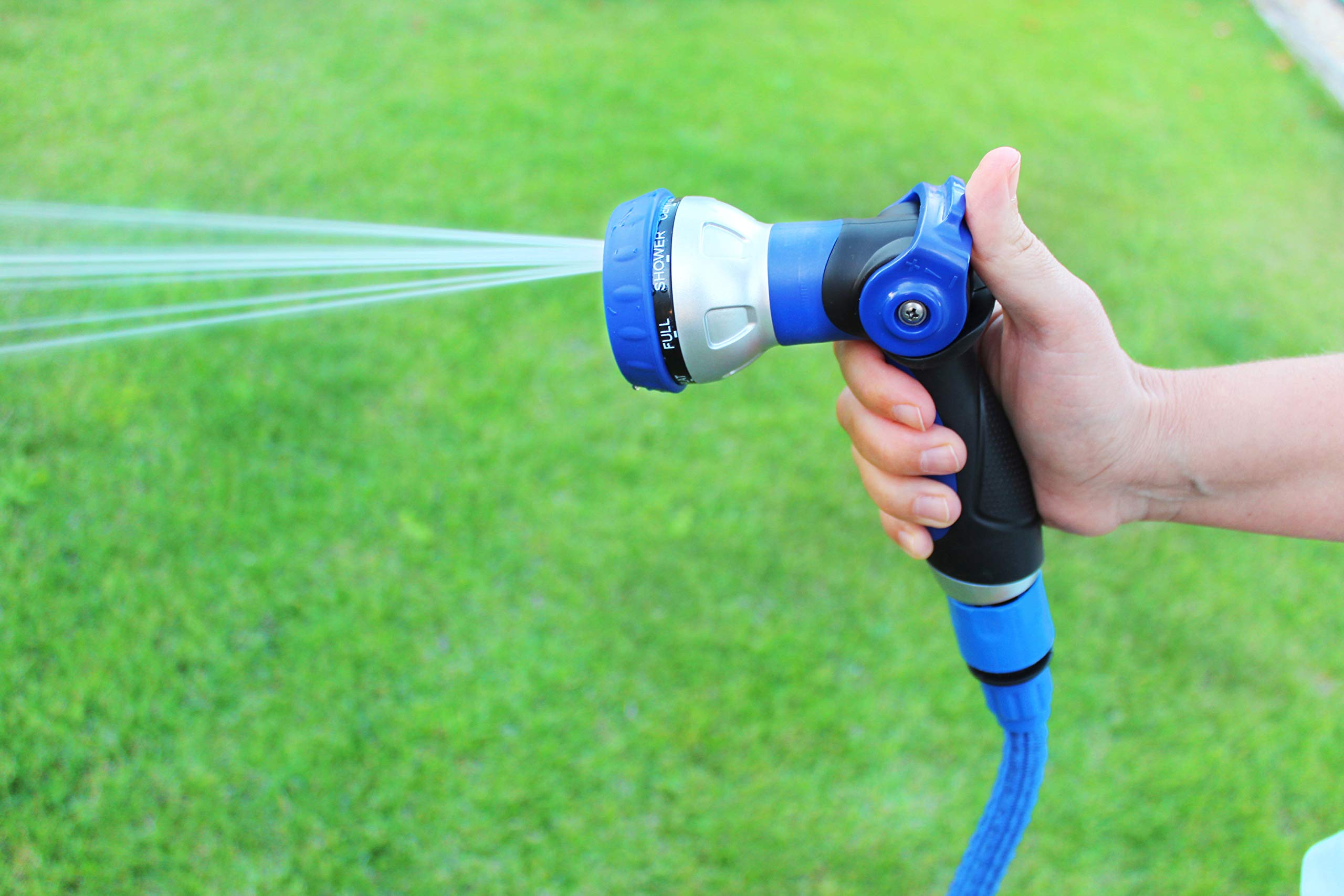 Tubo Irrigazione Allungabile Da 15 Metri A Spirale Con Pistola Multifunzione 8 Getti E Raccordi Brixo Iris Nilo 89454674