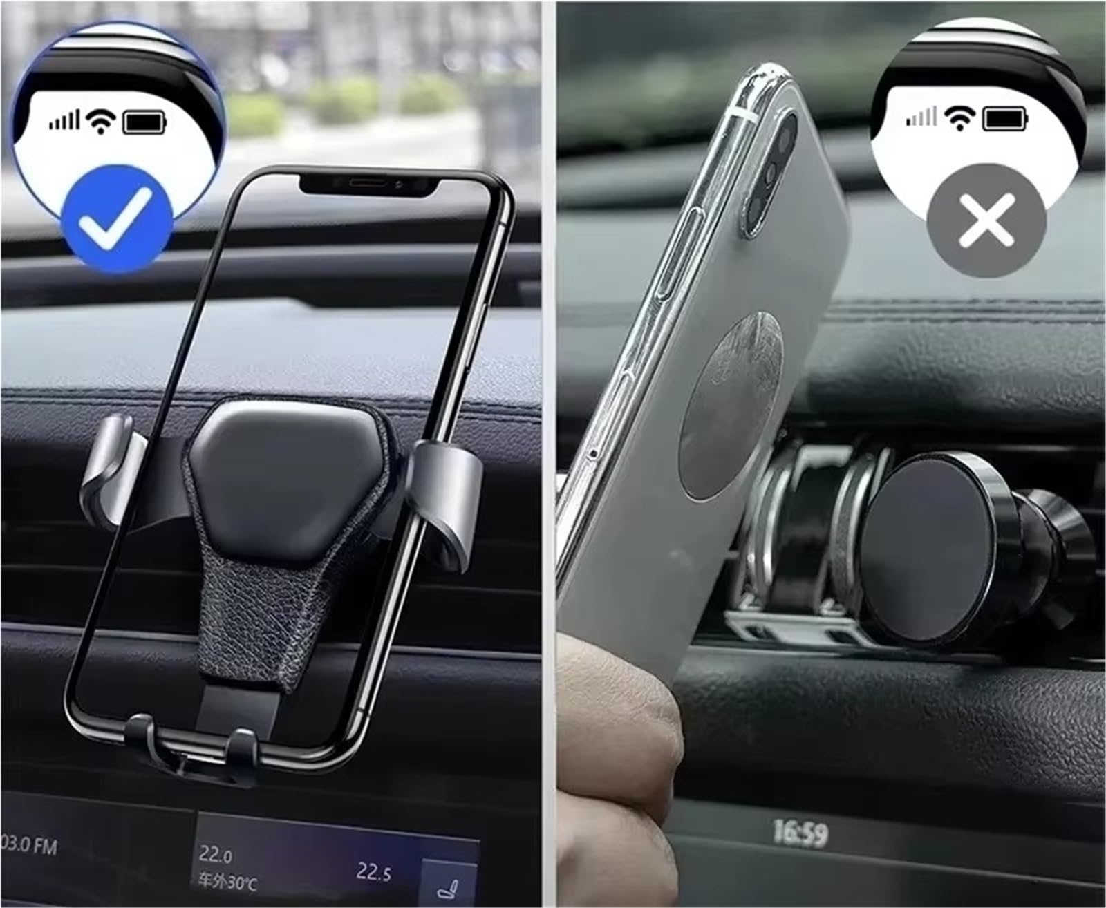 para Xiaomi Universal Gravity Holder Air Vent Clip Mount Soporte Celda Móvil Smartphone GPS Soporte Bloqueo Automático Automóvil Soporte Móvil Coche