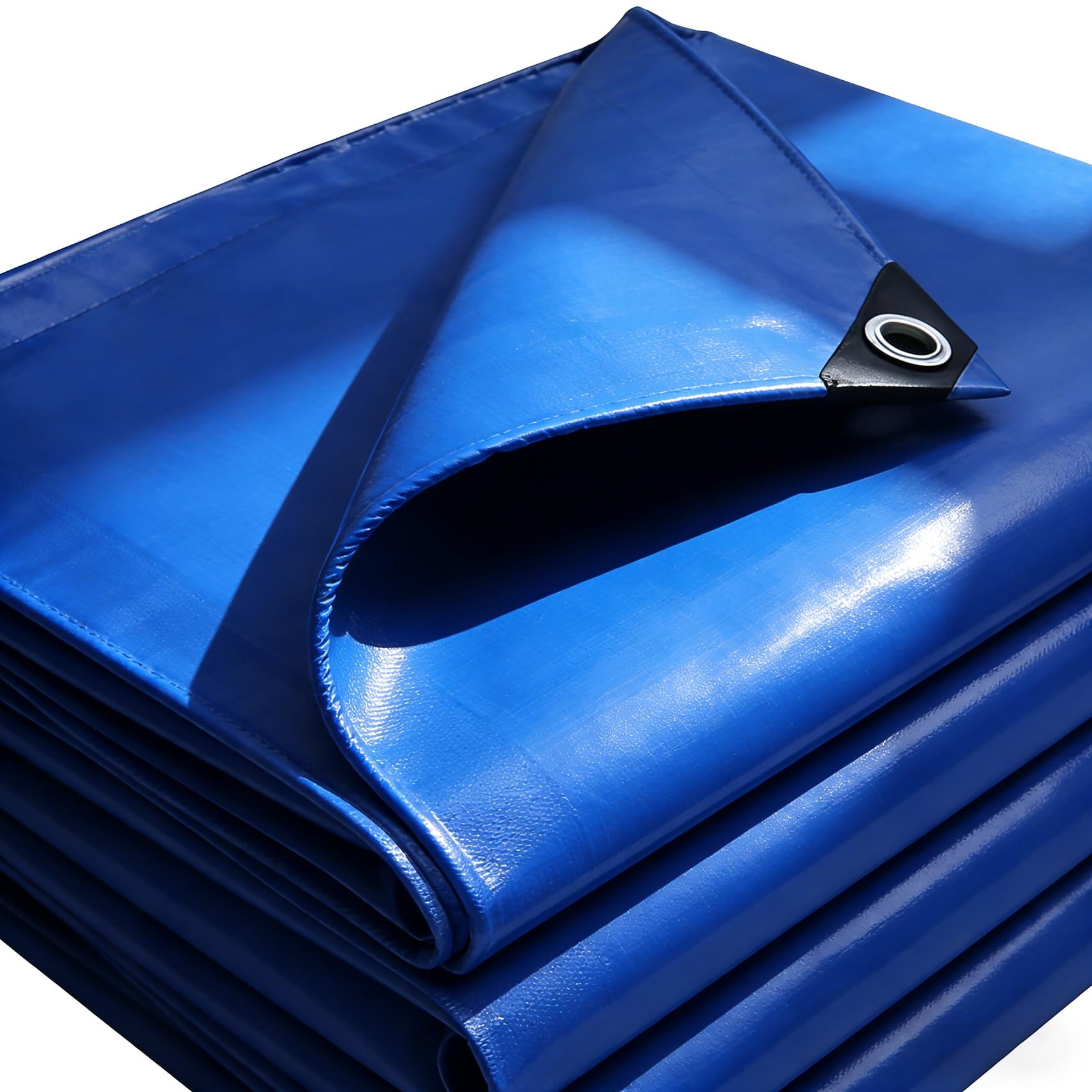 Bâche Multi-Usage 170 x 310 cm Imperméable, Ultra Lourde et Résistante, Anti UV, Anti-Déchirure et Résistante avec Oeillets Bâche de Recouvrement pour Meubles, Jardin, Bleu