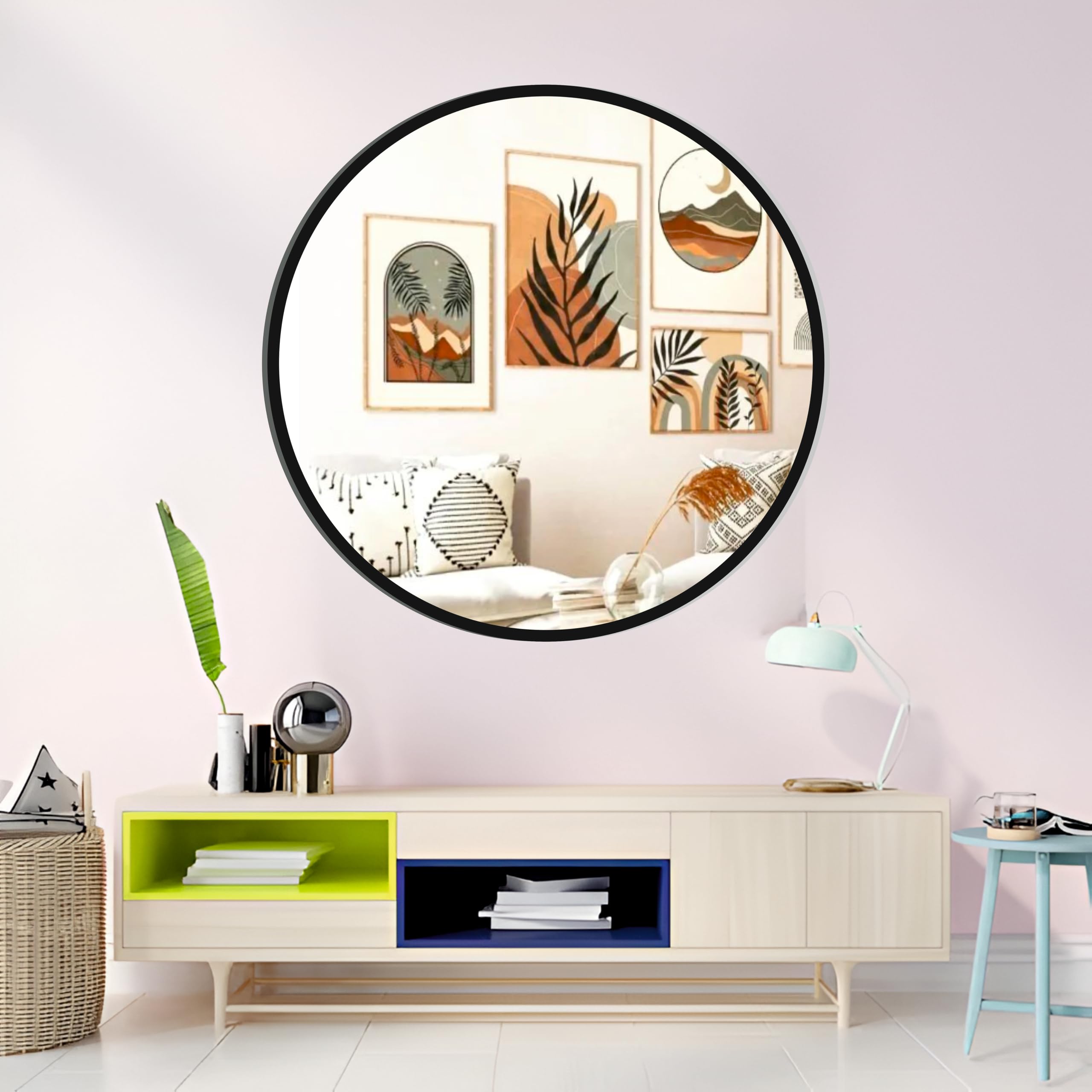 20 Inch Vanity Round Wall Mirror for Bathroom//20 Round Metal Frame in Black, Wall-Mounted Mirrors for Bathroom, Living Rooms, Entryways(Black, 20 Inches, Framed) (B0BHMB2K8D) Amazon Price History, Amazon Price Tracker
