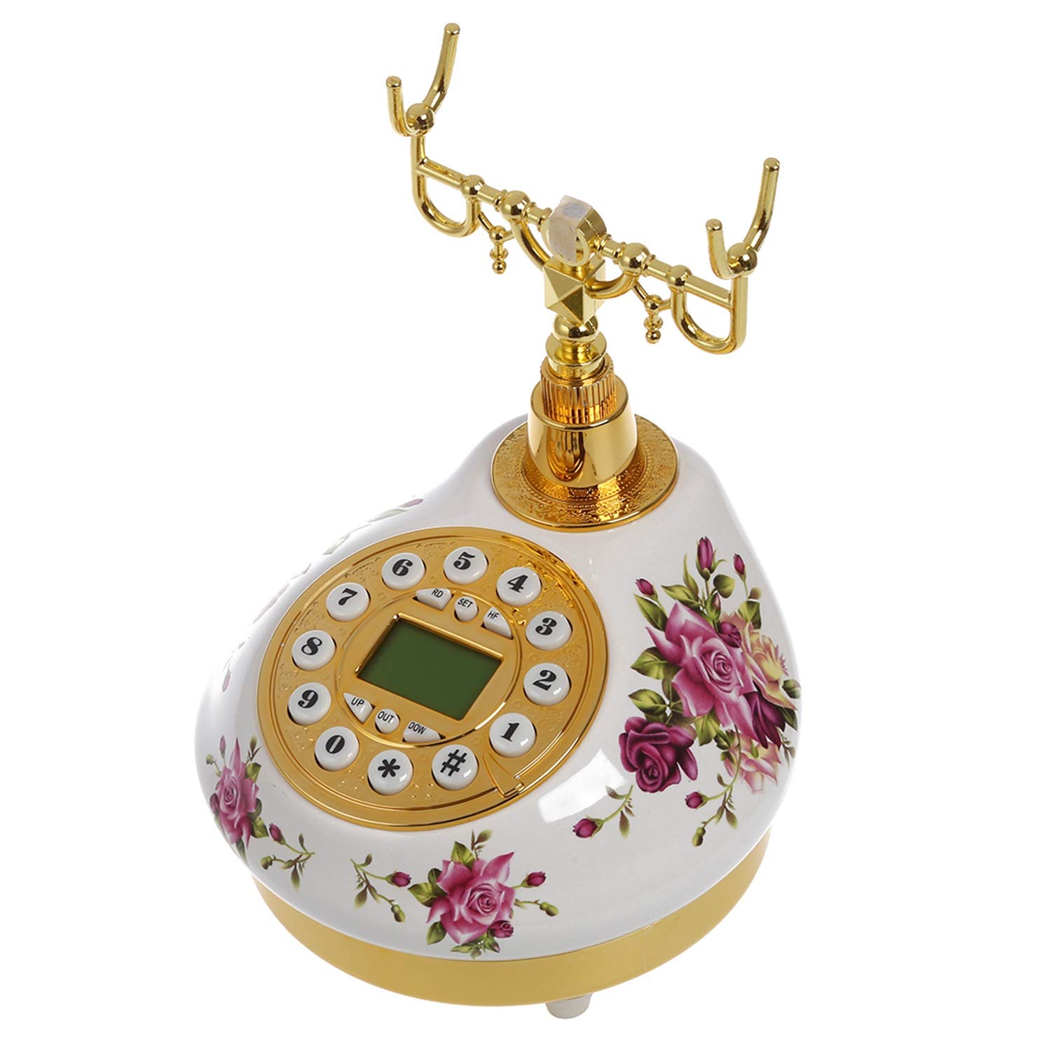 Telephone Fixe en Ceramique Retro Antique avec Repondeur Combine