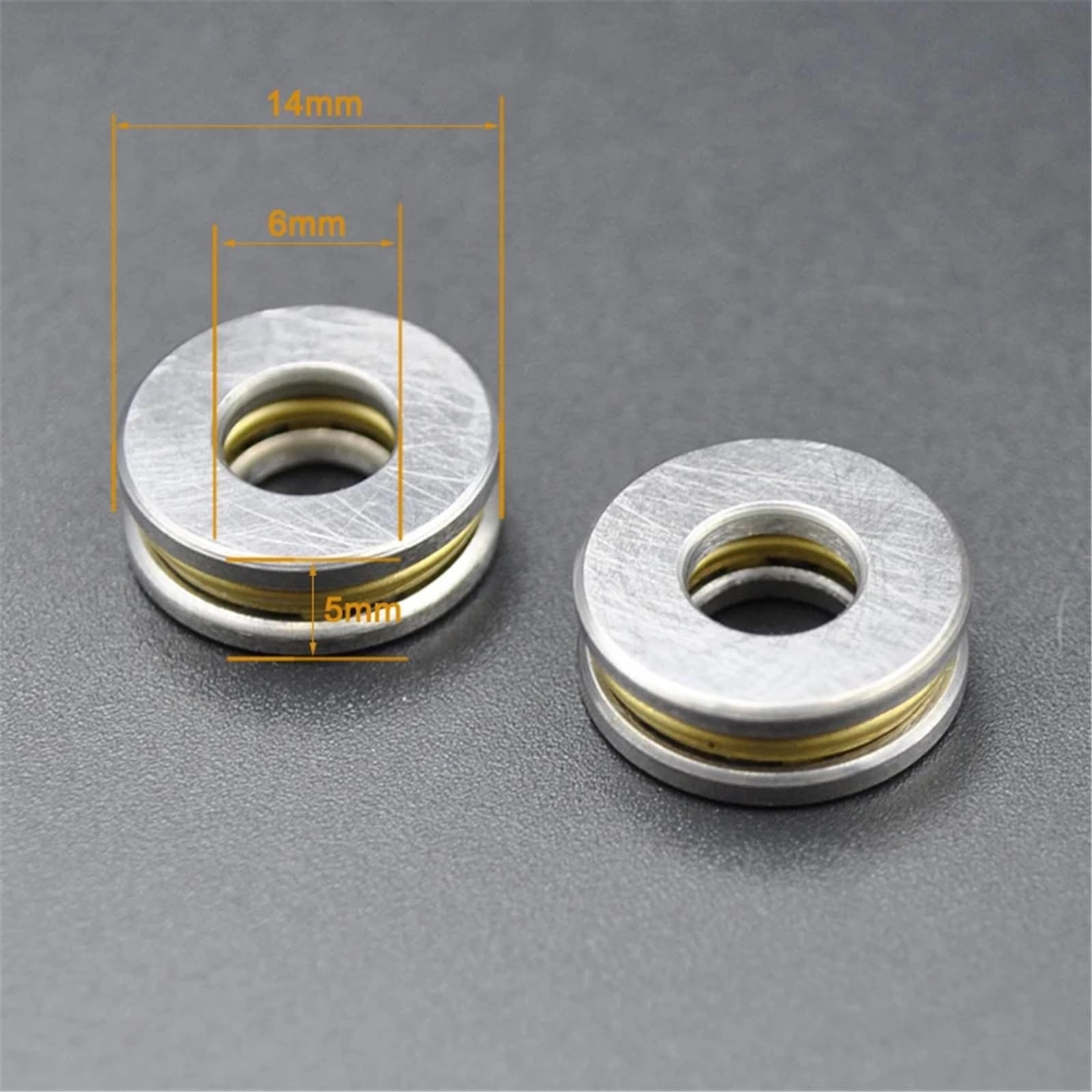Cojinete de empuje F6-14M f6 14m Cojinete en miniatura de 6 x 14 x 5 mm Diámetro interior de 6 mm Cojinetes de bolas axiales pequeños(10Pcs)