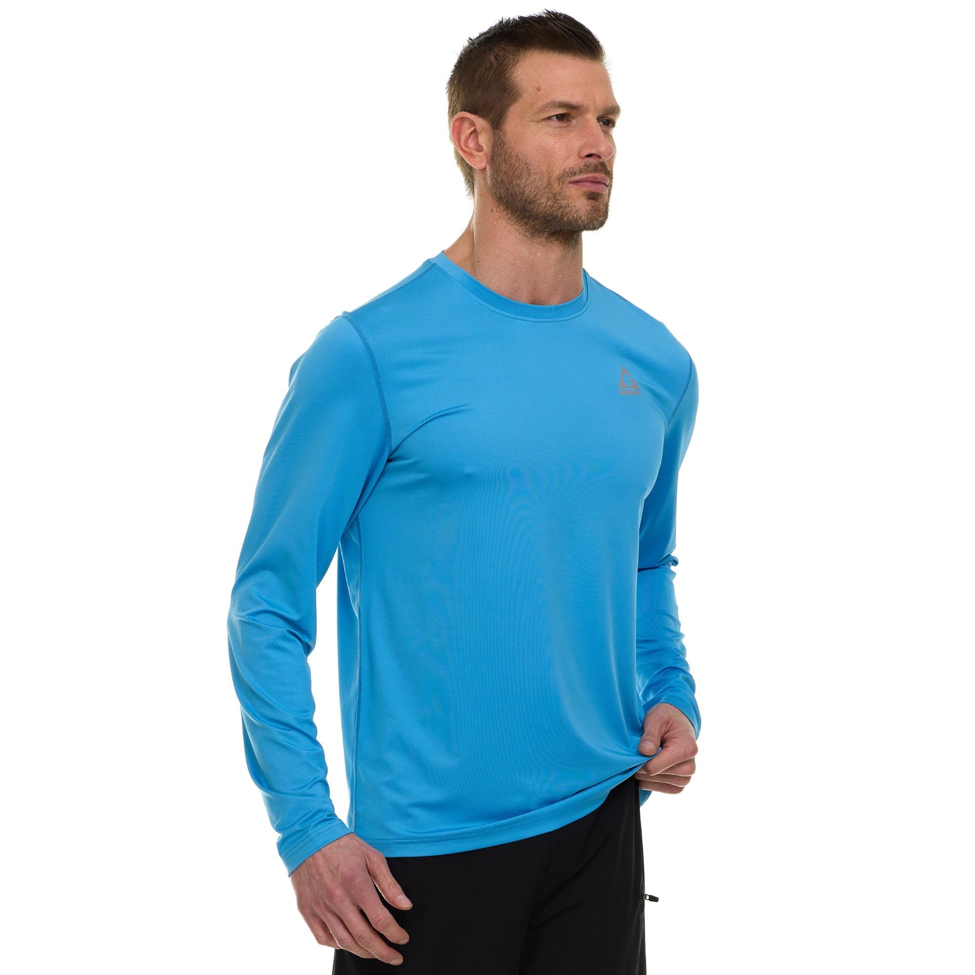 Gerry Rash Guard for Men, Long Sleeve Mens Swim Shirt, Fishing Hiking UPF+ 50 UV Protection