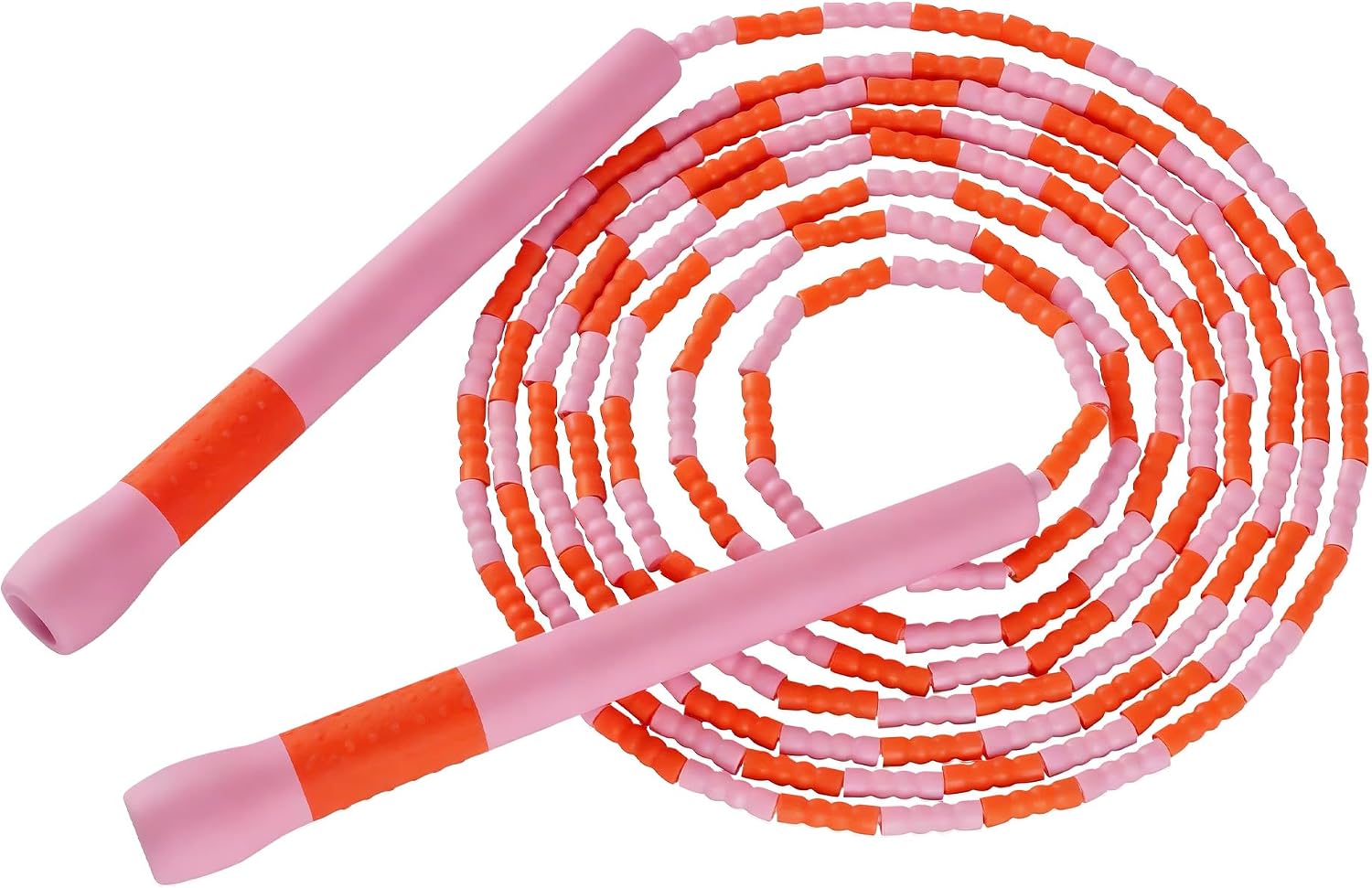 YUEDONG Beaded Jump Rope with Extra-Long Handles for Adult Fitness