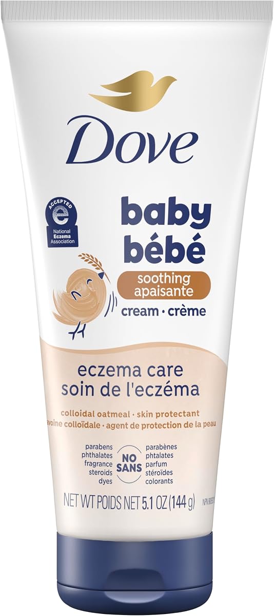 Crema calmante para eczema de Baby Dove 5,1 oz | Para calmar la delicada piel del bebé. Sin perfume artificial ni color, sin parabenos, sin ftalatos