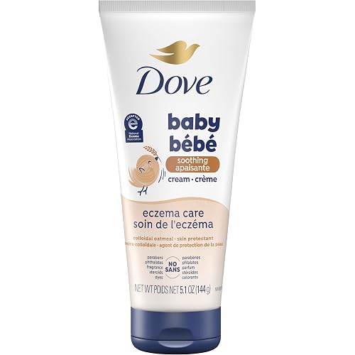 Dove Soothing Cream Eczema Care To Soothe Delicate Baby Skin No Artificial Perfume or Color, Paraben Free, Phthalate Free 5.1 oz