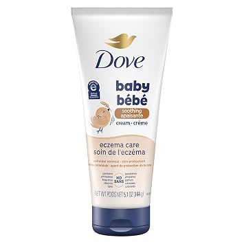 Dove Soothing Cream Eczema Care To Soothe Delicate Baby Skin No Artificial Perfume or Color, Paraben Free, Phthalate Free 5.1 oz