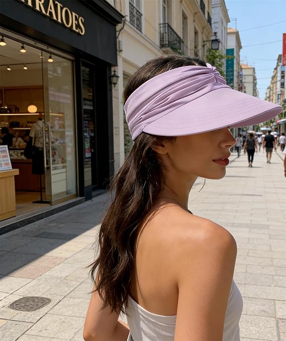 Sun Hat Women Sun Beach Visor Cap UV Protection Summer Wide Brim Hat for Sports Beach Golf Tennis Hiking
