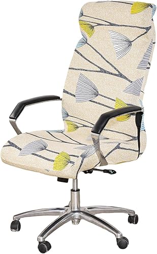 Eco-Ancheng Funda universal para silla de oficina, funda giratoria universal para silla de escritorio, fundas para silla de jefe con cremallera