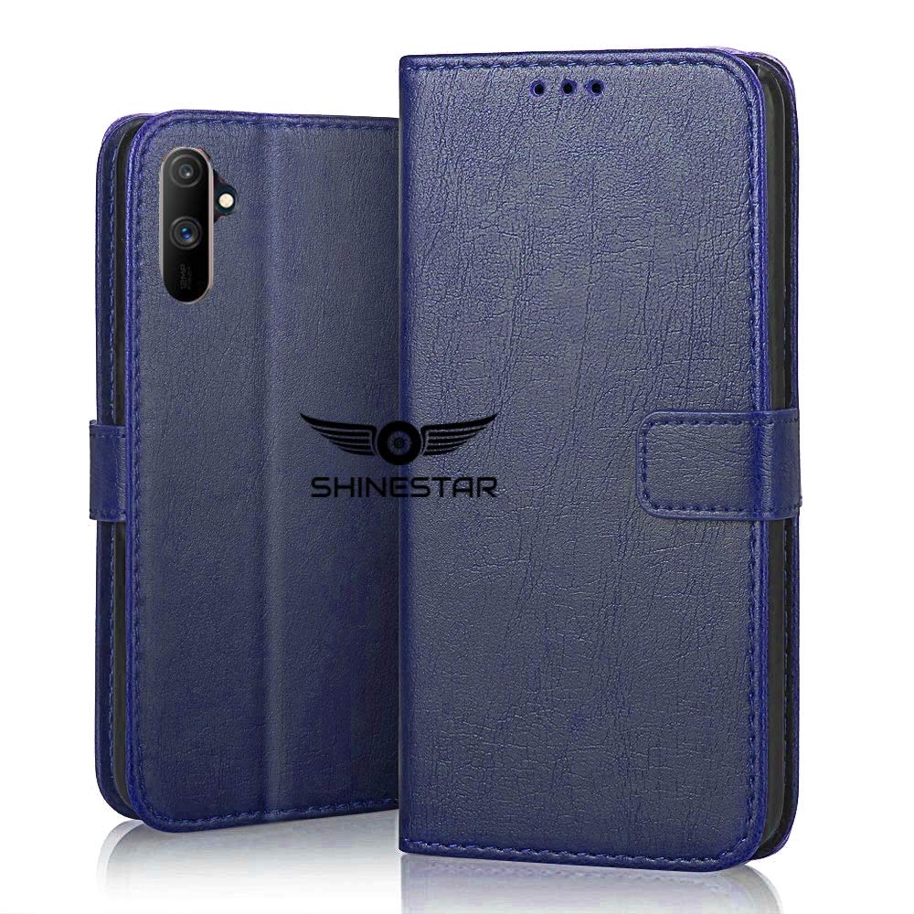 SHINESTAR PU Leather Flip Cover Wallet Case with TPU Shockproof Back Cover Case for Realme C3 - (Ultimate Blue) (B084SSJTK6) Amazon Price History, Amazon Price Tracker