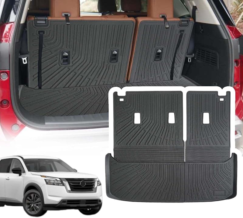 Forro para Porta-Malas com Protetores do Encosto do Banco Traseiro para Nissan Pathfinder 2022–2026 YEBOOCA