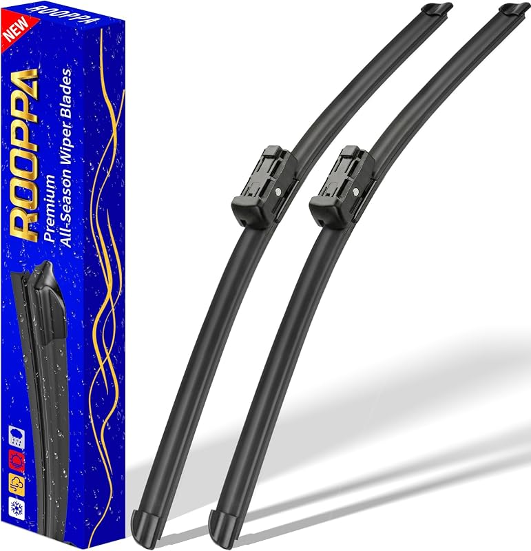Palhetas do limpador de para-brisa dianteiro Rooppa para Audi A6, A7, S6, S7 e RS7 – 66,04 cm + 53,34 cm, 2 unidades