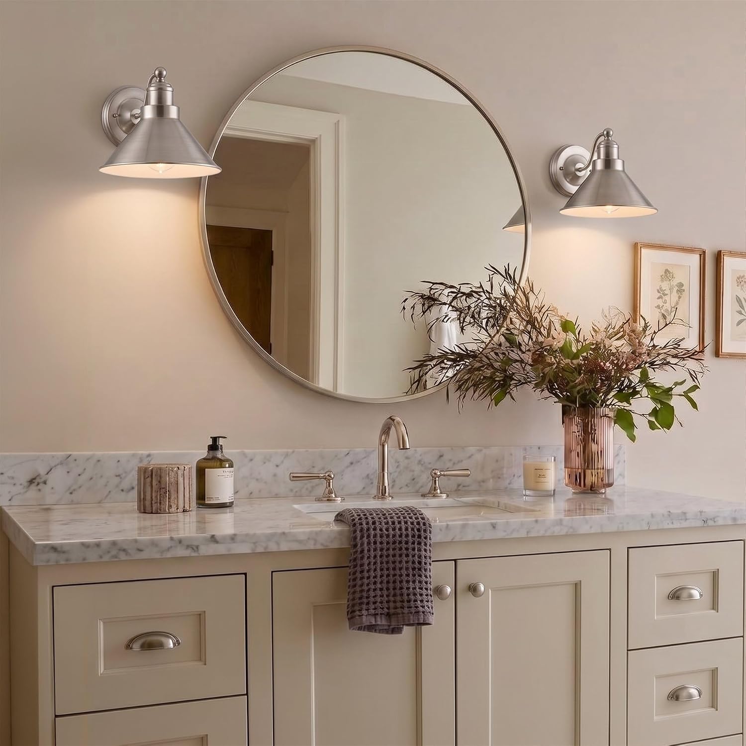Kira Home Welton 11" Modern Farmhouse Industrial Wall Sconce for Bathroom image 5