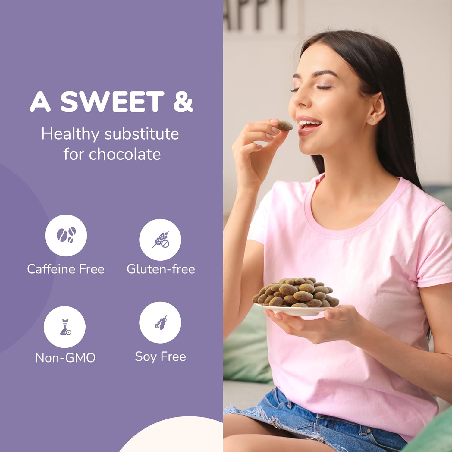 Missy J's Organic Carob Covered Raisins 8 Oz 3 Pack, Vegan Gluten Free, Substitute for Chocolate, Perfect for Snacks and Treats