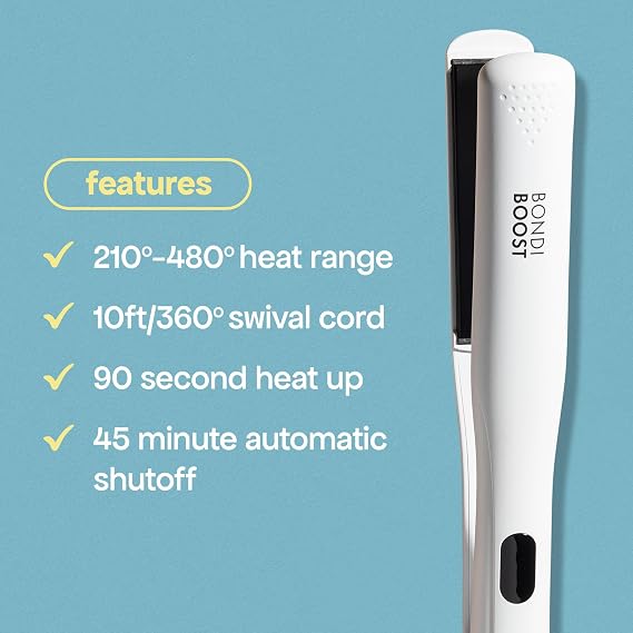 BONDIBOOST Aloe Plated Flat Iron, 1 Inch
