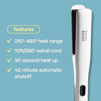 BONDIBOOST Aloe Plated Flat Iron, 1 Inch