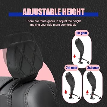 Rider Driver Backrest, Adjustable Plug-in Rider Backrast