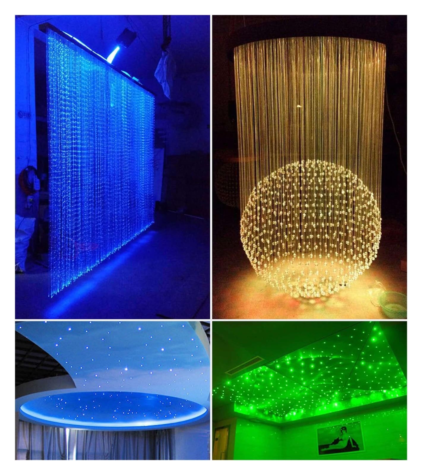 Oświetlenie wnętrza samochodu LED, 16W RGBW 16 zmiana koloru LED światła optyczne gwiazda zestaw sufitowy, światło 200 sztuk 0.75mm 2M koniec blasku światłowód oświetlenie silnika Światła nastrojowe w