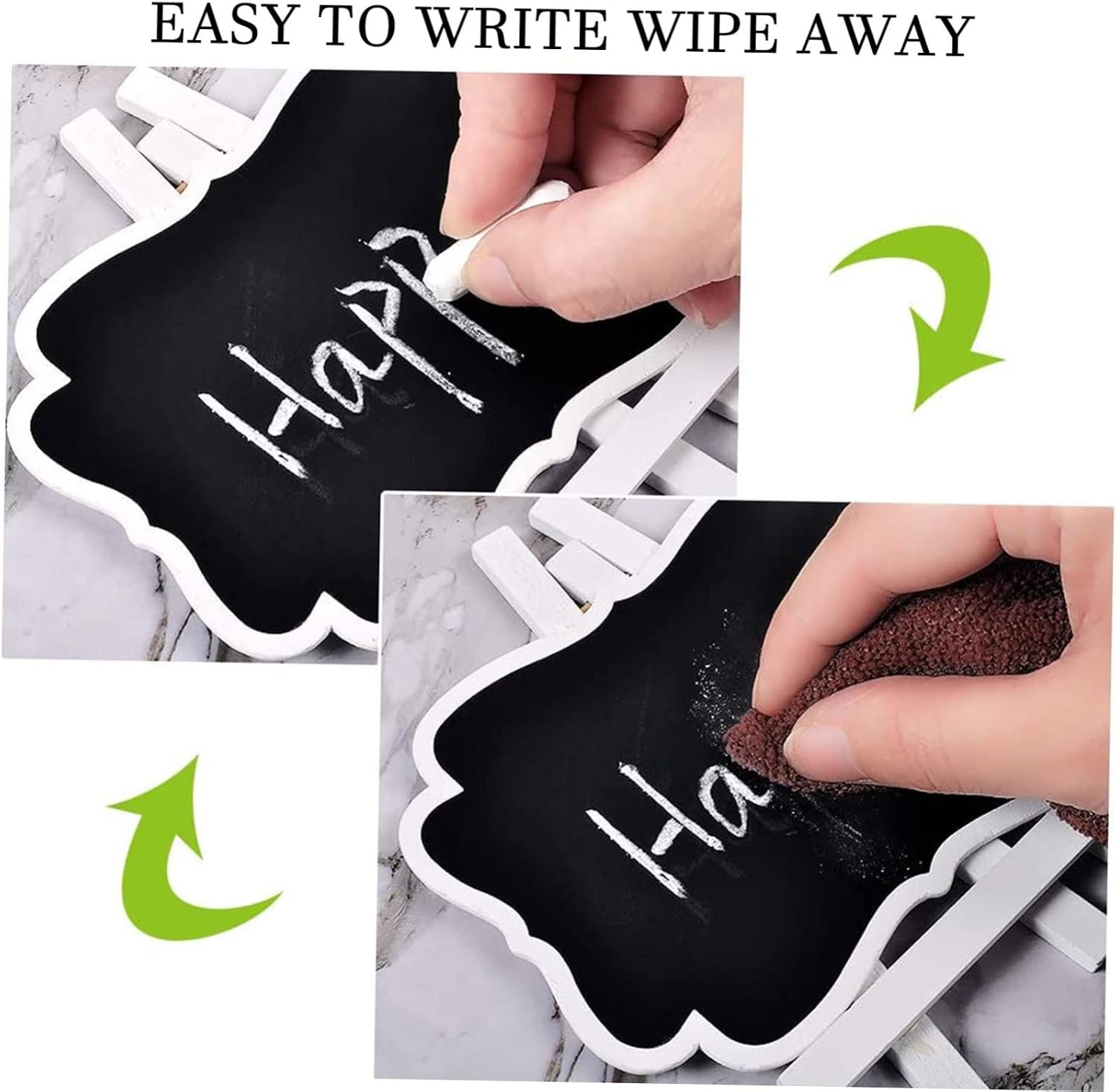 10pcs Chalkboard Signs Stand for Weddings Table Numbers Food Labels for Place Cards and Event Signage Easy to Clean Cloth