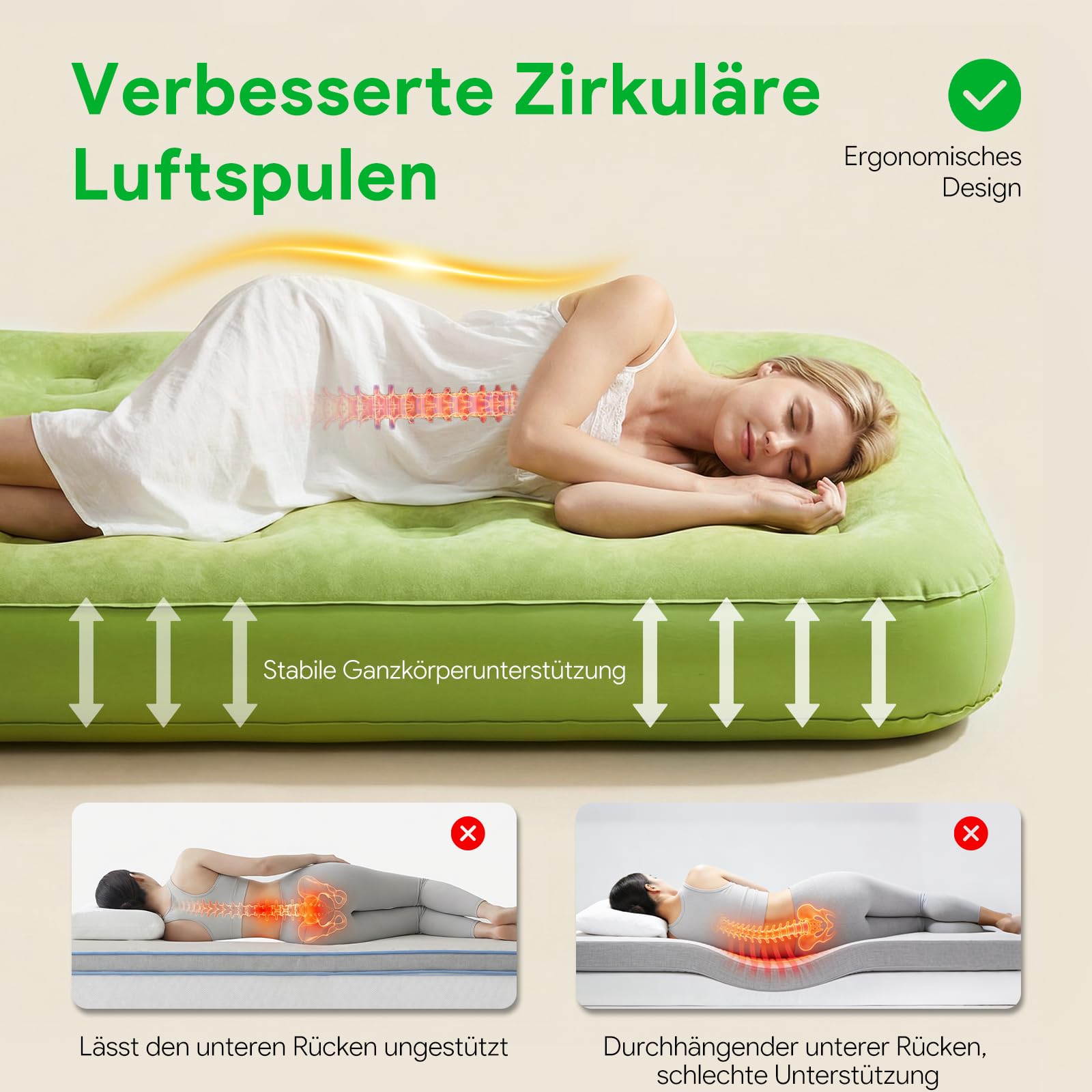 Minthouz Selbstaufblasbare luftmatratze, Isomatte Selbstaufblasend mit Integrierter Elektrischer Pumpe Extra Breite und Verstärkte Camping Matratz für Gäste, Camping und Outdoor - 195 * 100 * 25cm | One-Click Inflate/Deflate 1-2 Mins, Ultra-Thick Camping