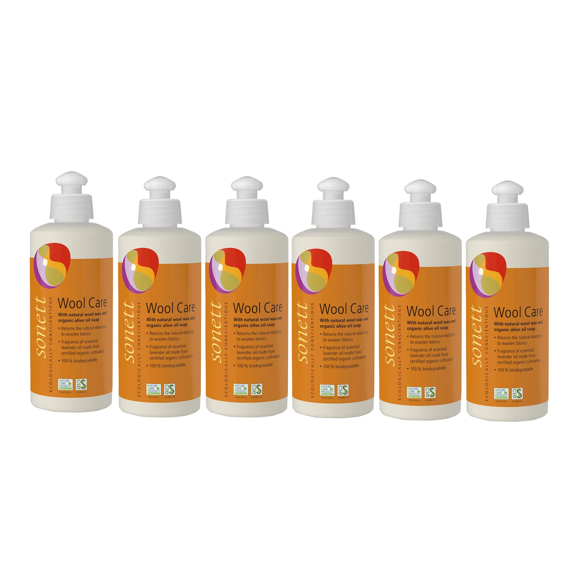 Organic Wool Care for Restoring Wool and Silk, Returns the natural elasticity to woolen fabrics 10 fl. oz (Pack of 6)