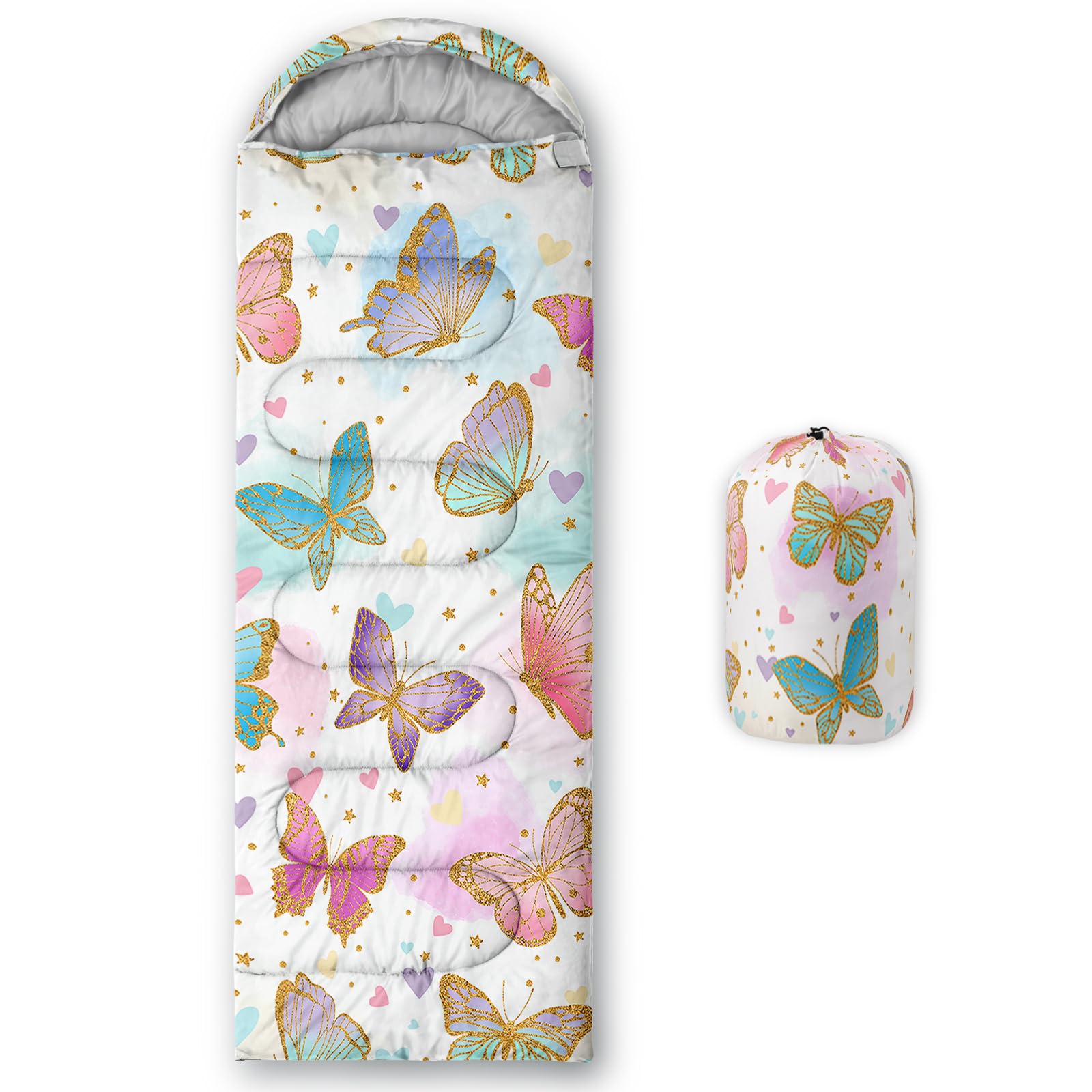 Axolotl Blue Gaming Sleeping Bag - Waterproof & Portable -16 Axolotl Blue Gaming Sleeping Bag - Waterproof & Portable -16