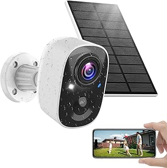 Solar Camera Outdoor Wireless, 2.4GHz Wi-Fi Security Camera with AI Motion Detection, Cameras for Home Security with 2K Color Night Vision, Two-Way Talk, IP66 Weatherproof, Cloud/SD Storage
