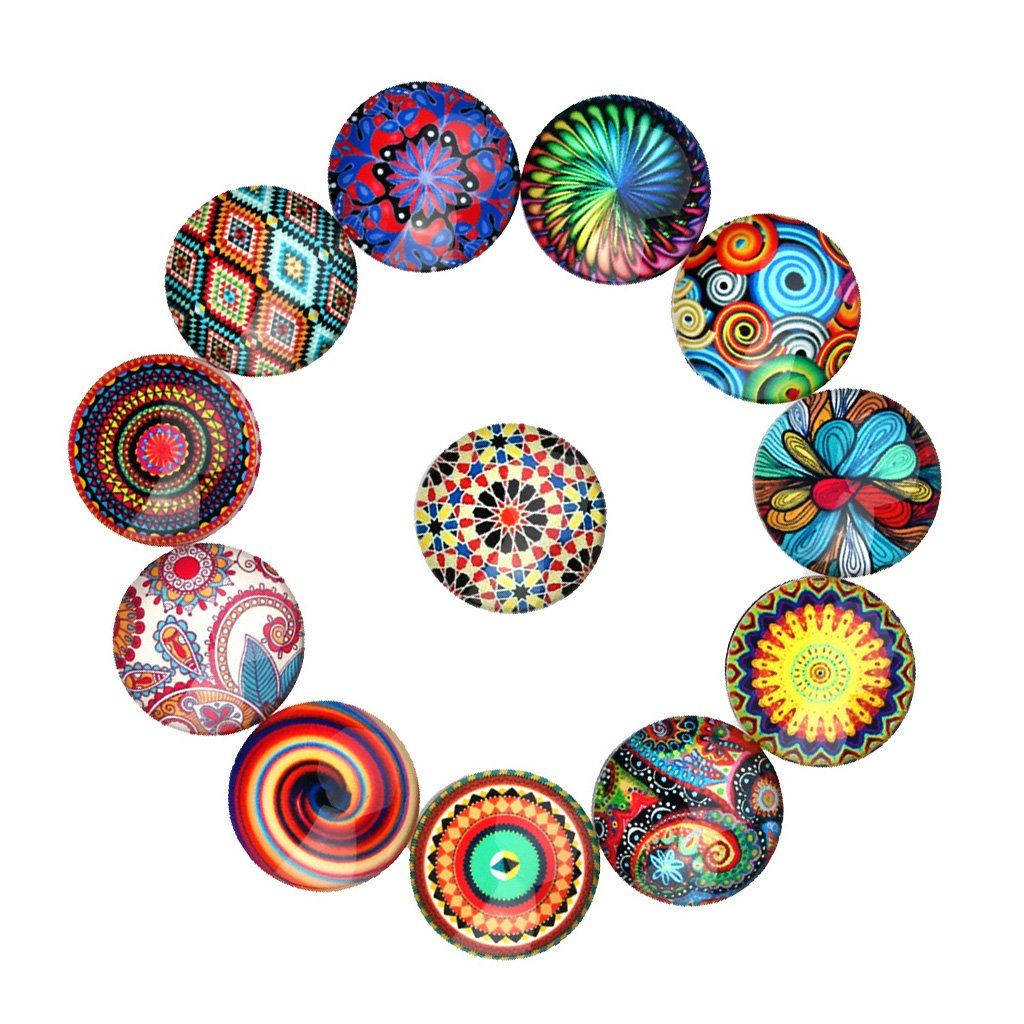 20x Glass Flatback Scrapbooking Dome Cabochons for Crafts 20mm