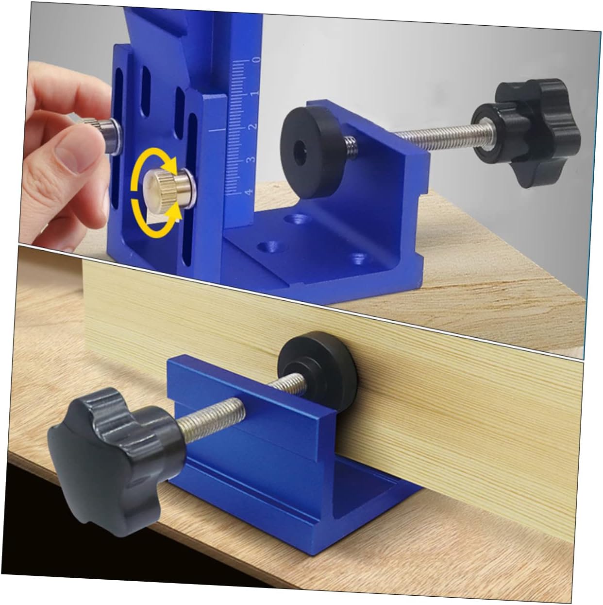Woodworking Pocket Hole Jig Set Dual 15-Degree for Precise Dowel Alignment Portable Carpentry Tool for DIY Projects Includes Drill Bit Locator and Accessories Random Color
