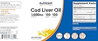 Vista 6 de Nutricost Cod Liver Oil 1000mg, 120 Softgels - Non-GMO & Gluten Free
