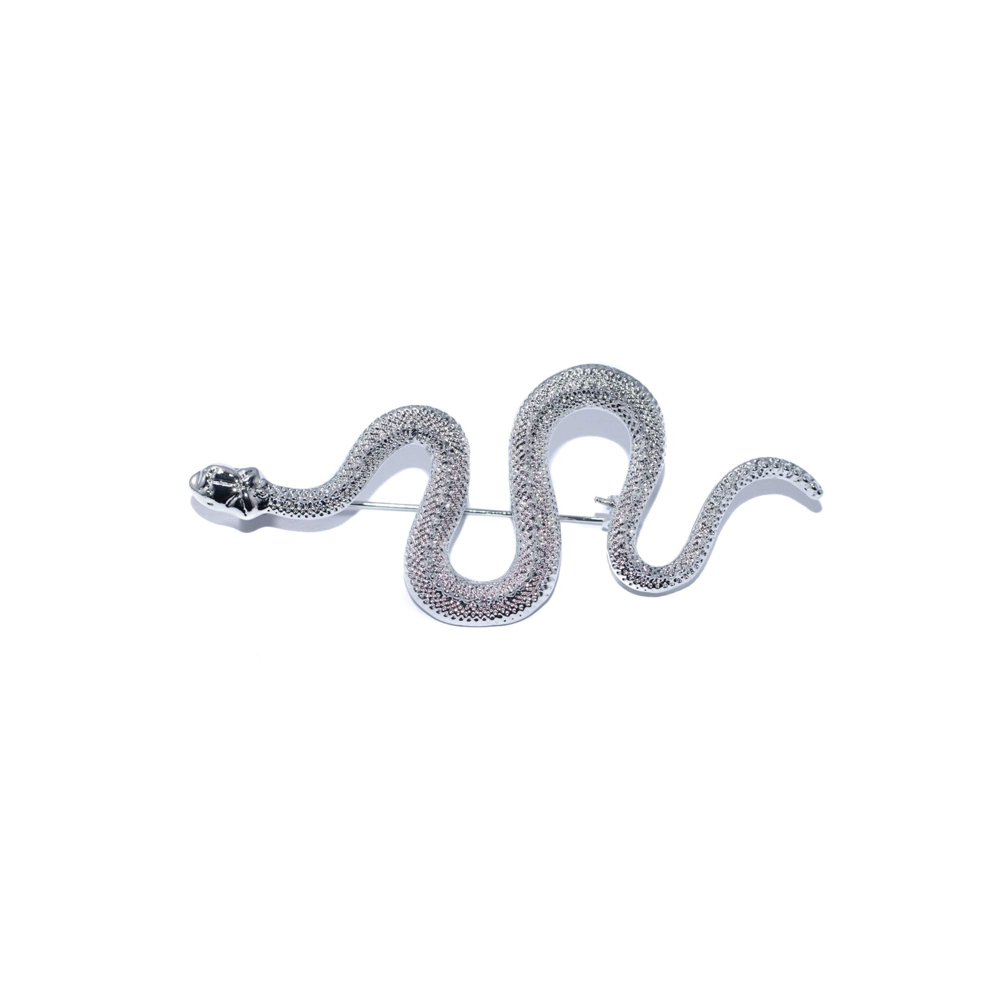 ROFARSO Snake Brooch Pin Vintage Coat Accessory Metal Animal Lapel Pin Banquet Badge Pins Backpack Bag Pin