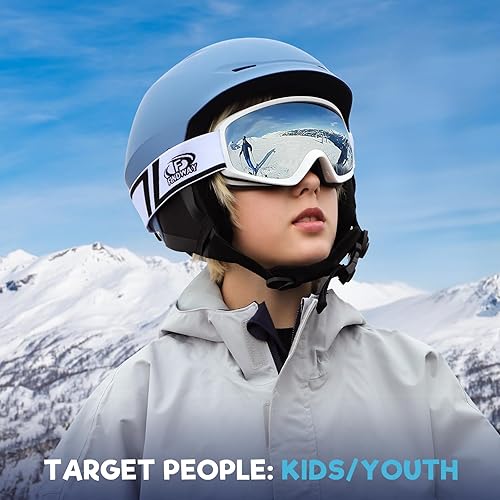 Miniatura 4 de findway - Gafas de esquí y snowboard para niños, niñas, jóvenes, diseño para usar sobre lentes