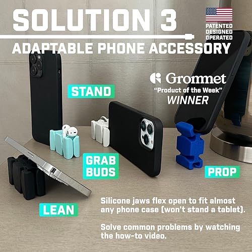 Miniatura 4 de CordBrick Paquete de 2 soportes para cables con peso para mesita de noche, organizador de cables de cargador de teléfono para viajes, accesorio de