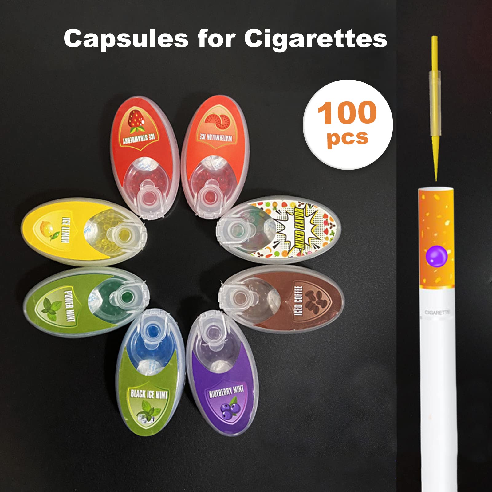 flavor capsules for cigarettes QISUO Capsules for Cigarettes Explosion Beads Ball Capsule Cigarette  Capsules Includes 100pcs Burst Beads : Amazon.ca: Health & Personal Care