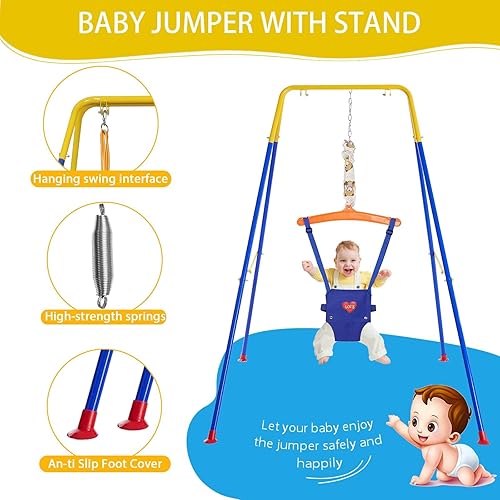 Miniatura 4 de Jersey de bebé con soporte, juego de columpios para niños pequeños para jugar en interiores y exteriores, jersey para bebé de 6 a 24 meses, jerséis