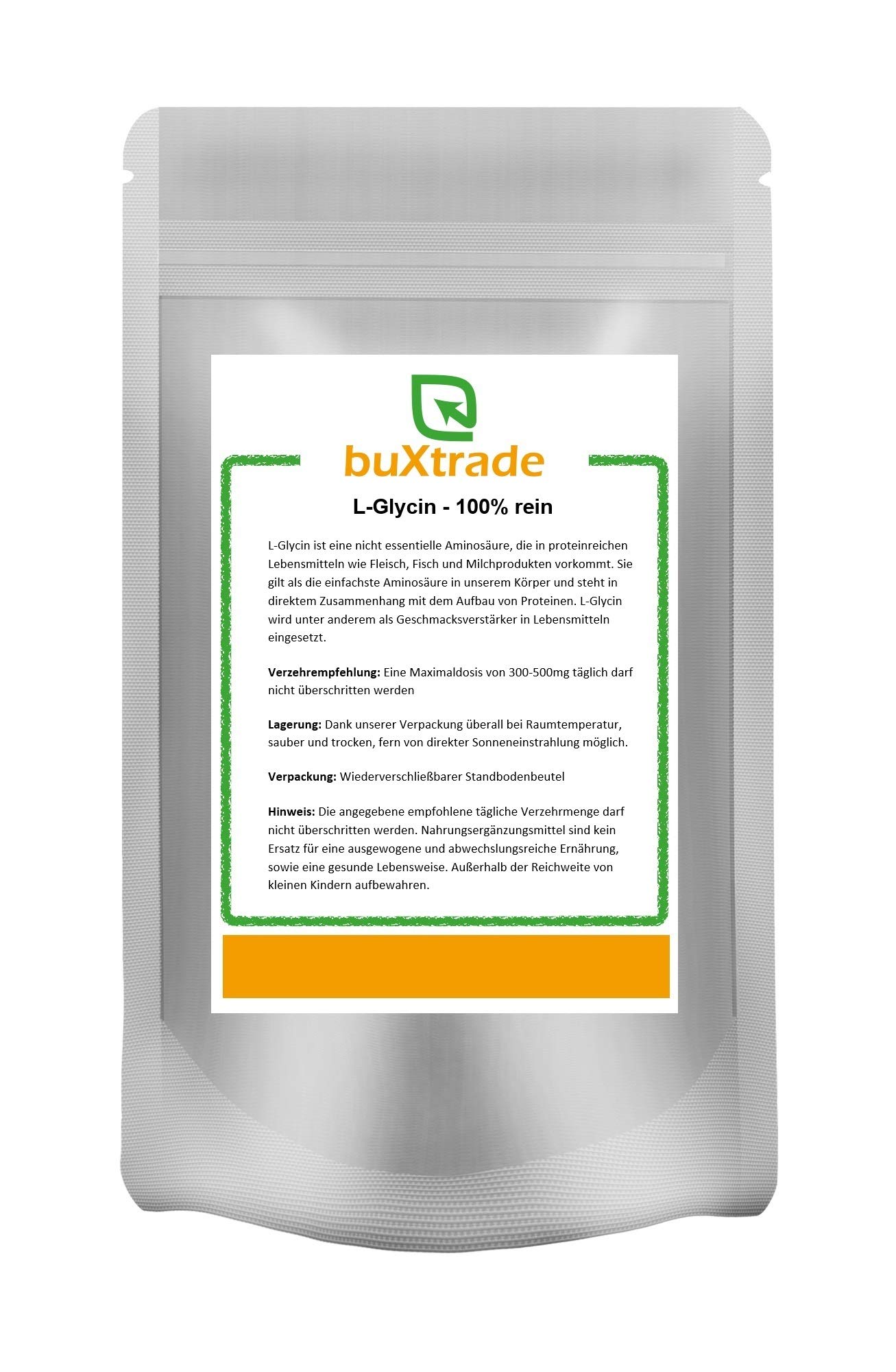 10 x 1 kg Glycin | L-Glycin | proteinogene Aminosäure | E640 | Pulver | 10 kg