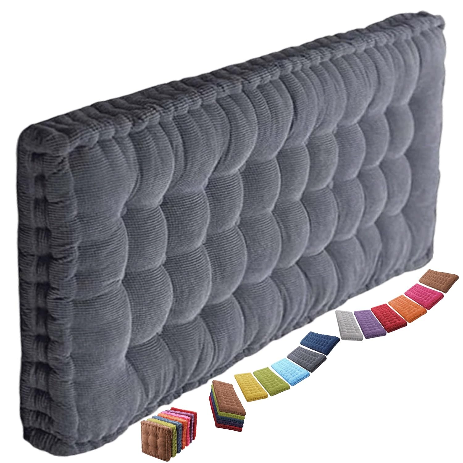 8-10 cm Thick Bench Cushion, Seat Cushion, Bench Seat Cushion for Indoor, Outdoor, Good Quality Washable Garden Bench Cushion, Rectangle Seat Cushion, Large for Chair, Floor, Office Chair (@9.50 x 50-image-36