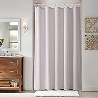 Vista 42 de Naturoom cortina de ducha de 36 pulgadas - cortina de ducha estrecha para espacio pequeño, de medio tamaño, de lino verde ultra gruesa, juego