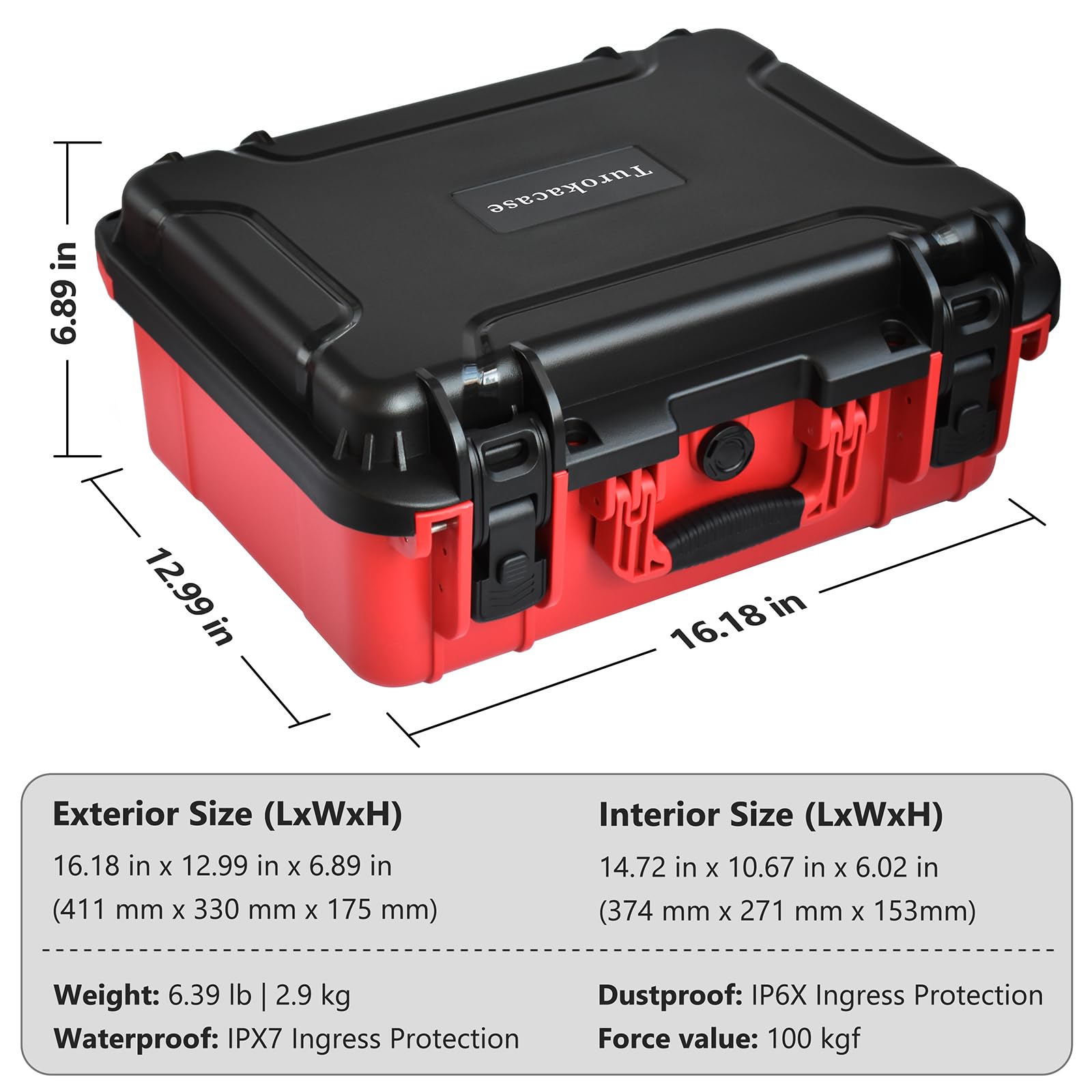 Wasserdichte Hartschalen-Tragetasche für Milwaukee M18 Hotshot Starthilfe 3841-20, maßgeschneiderte Schaumstoff-Schutz-Aufbewahrungsbox für Starthilfe + 1 M18-Batterie, robuster Reise-Organizer (nur