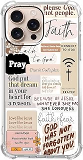 Christian Quotes Aesthetic Vintage Jesus Bible Verse Collage Pattern,Soft TPU Bumper Case for iPhone 16 Pro Max,#4