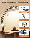 Evershop Ring Light with Stand and Phone Holder, 10" Desk Ring Light for Phone, Flexible Overhead Phone Camera Mount Tripod with Remote Light for Video Recording/Live Streaming/Cooking/Makeup/Tiktok