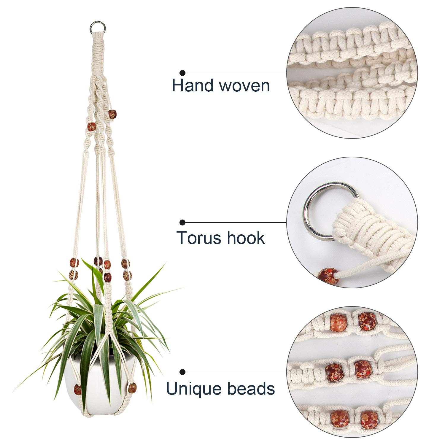Amazon.com: Augshy Macrame Plant Hanger, 2 Packs Plant Hangers, Hanging  Planter for Indoor Plants Decorative Macrame Pot Hanger for Home Decor :  Patio, Lawn & Garden