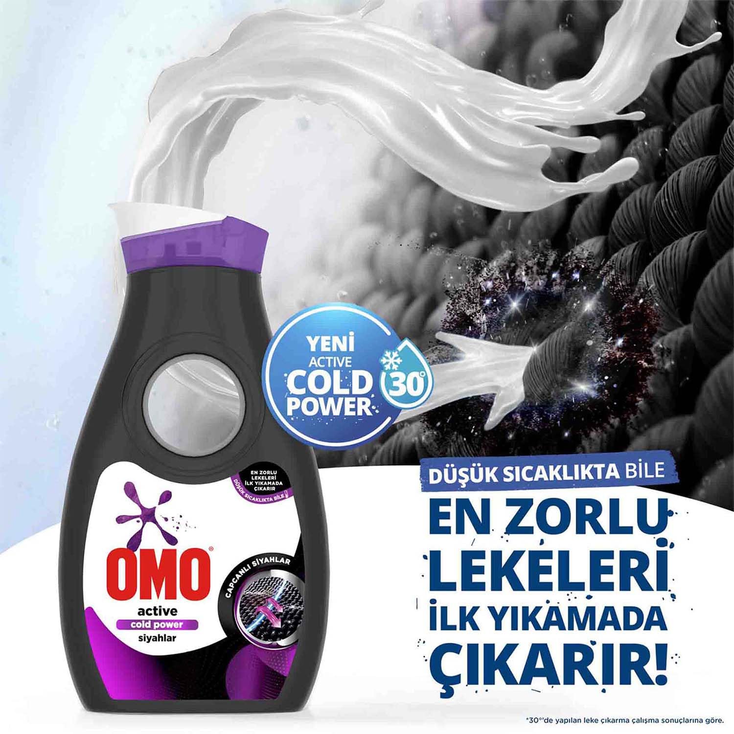 Omo Active Cold Power Siyahlar için Sıvı Çamaşır Deterjanı 910 ml