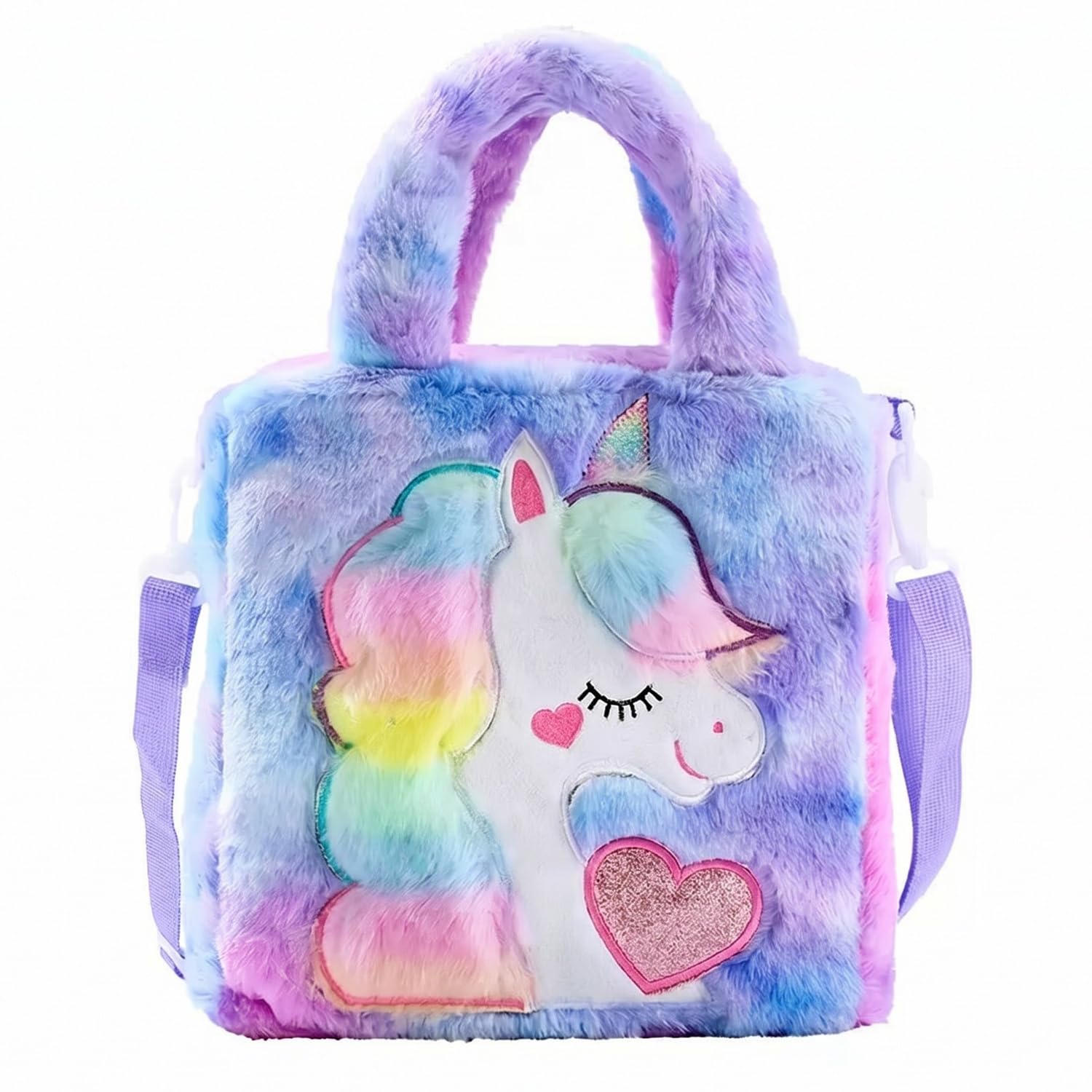 Plush Unicorn Tote Bag Fashion,Shool Girls Unicorn handBag Travel,Cute Bookbag For Unicorn Party Supplies-image-33