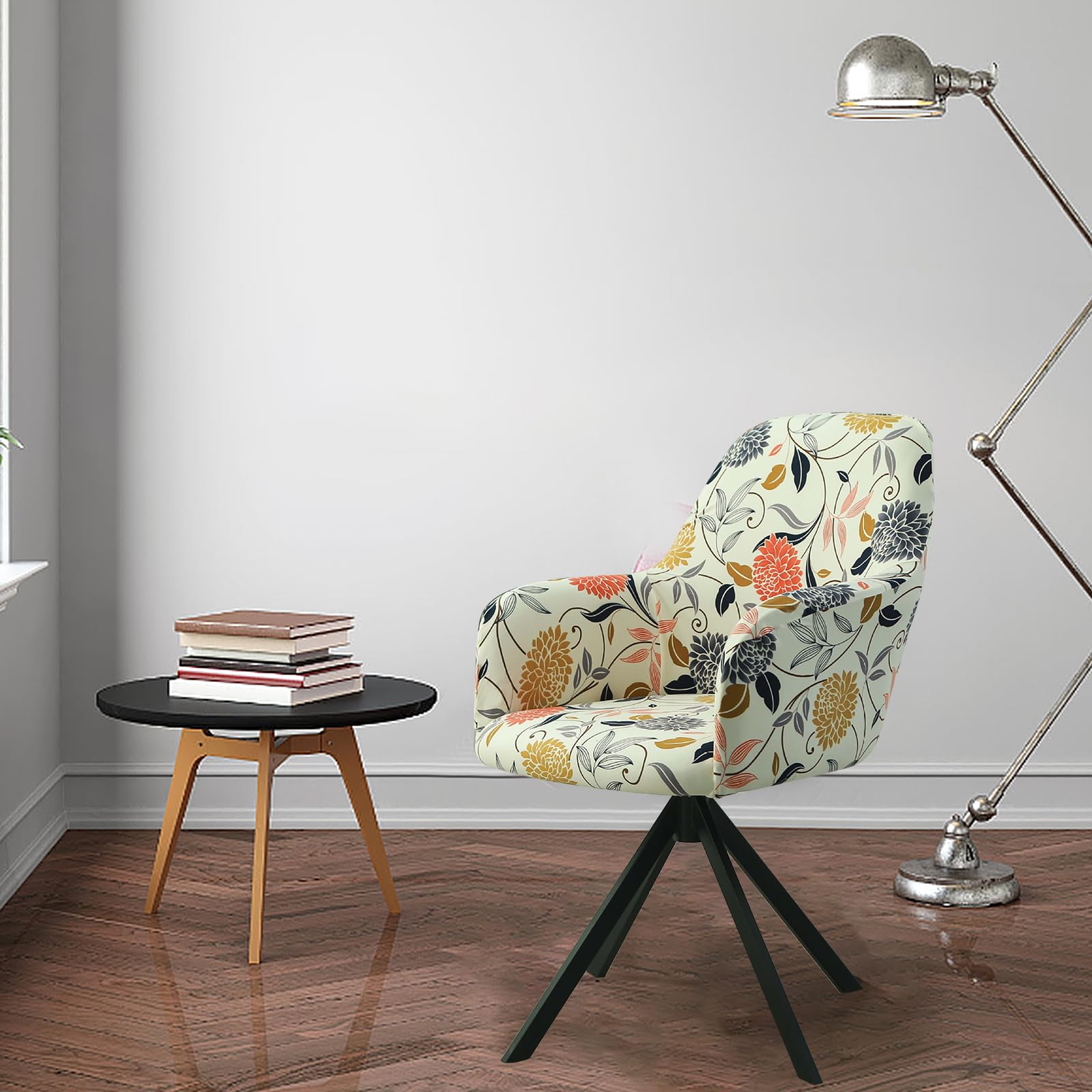 Lot de 2/4 Housses de Chaise Extensibles Pour Bureau, Ordinateur, Pivotante - Universelles Avec Accoudoirs, Amovibles et Lavables - Pour Maison, Salon, Salle