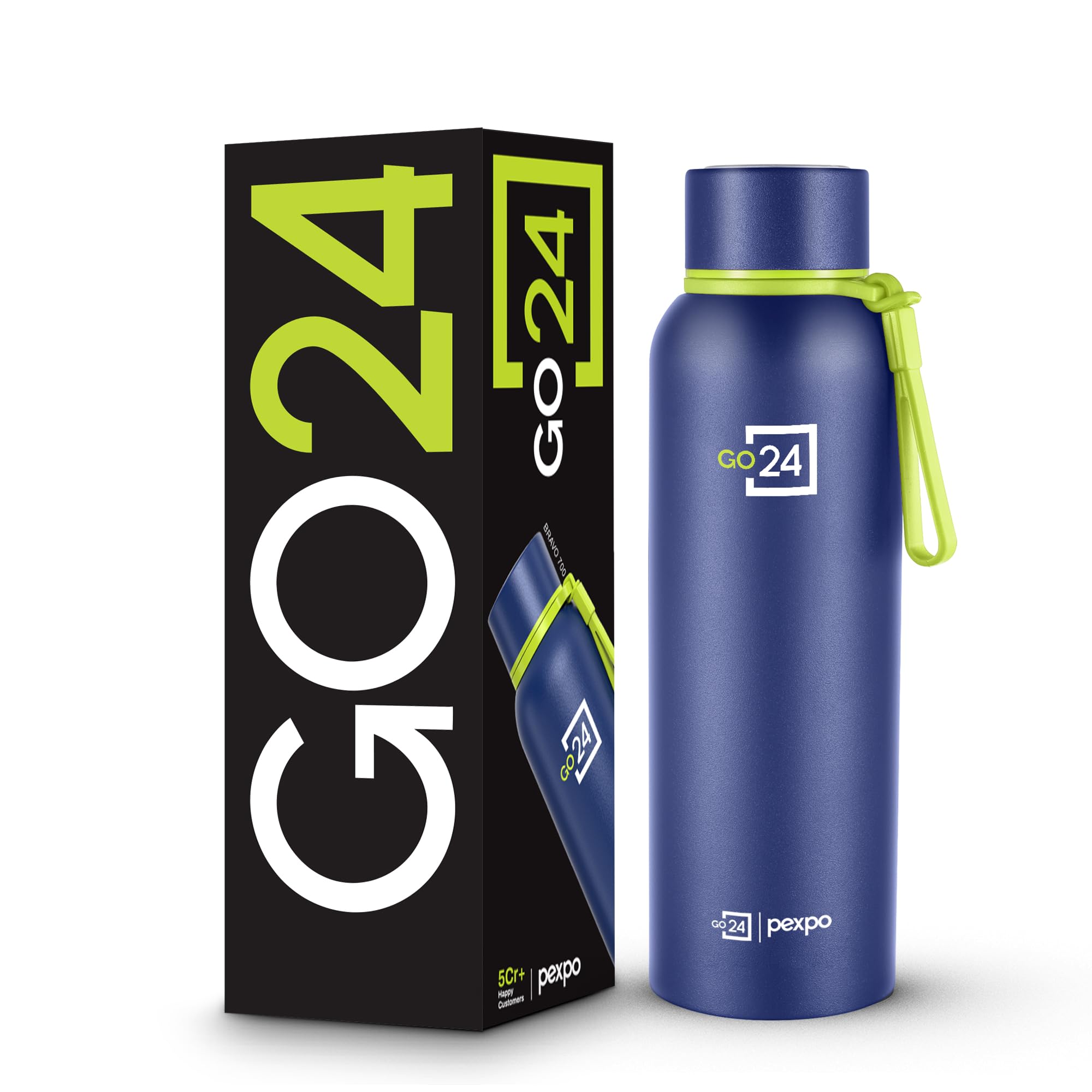 Go24 pexpo Stainless Steel Thermo Flask Bravo Denim Blue 700ml