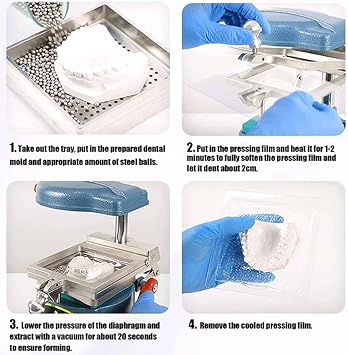 NGARY Excellent Vacuum Former Forming Machine, 1000W Heat Thermoforming Lab Equipment with Super suction, achieve rapid prototyping in 15-20 seconds, for Orthodontics in Dentist Hospital