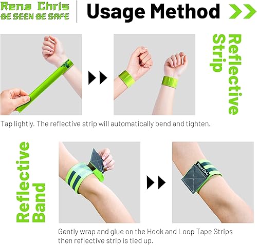 Miniatura 4 de Rena Chris Equipo de correr reflectante, bandas reflectantes de alta visibilidad para caminar por la noche, equipo de seguridad para correr con