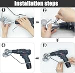CZS Sheet Metal Cutter Drill Attachment, Electric Drill Shears Attachment Cutter Nibbler, Metal Nibbler Drill Attachment for Cutting Iron, White Sheet, Steel, Copper, Aluminum